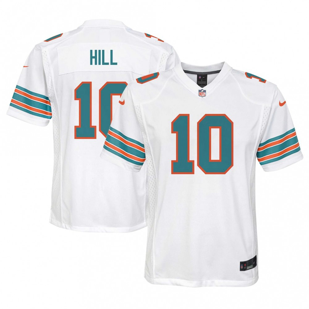 Tyreek Hill Miami Dolphins Nike Youth Game Jersey - White-GridironStore